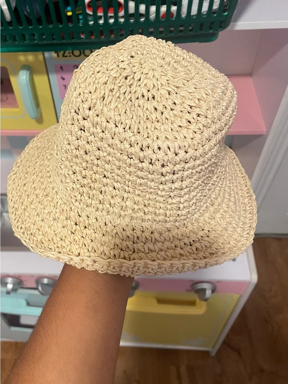 H&M Beige Crochet Bucket Hat